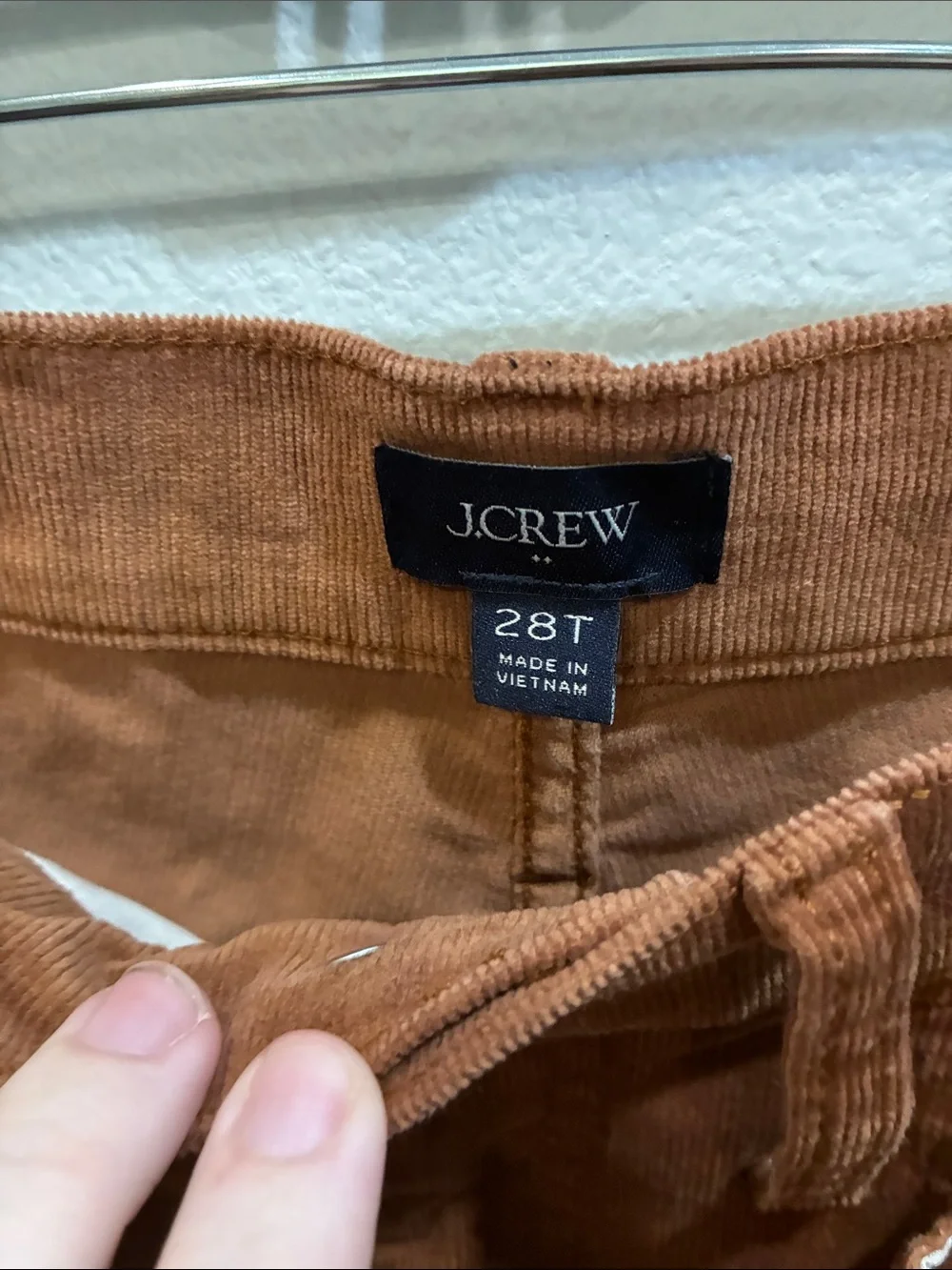 J. Crew Straight Leg Corduroy Pants in Rust Brown